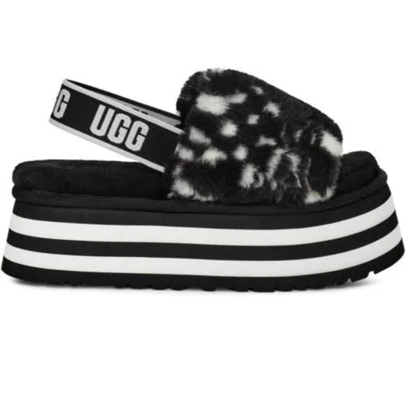 NWT Women's UGG Fuzzy Slides - Picture 2 of 6